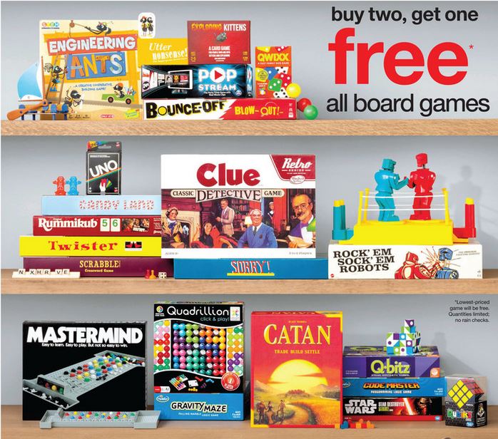 Target’s Board Game Sale B2G1F